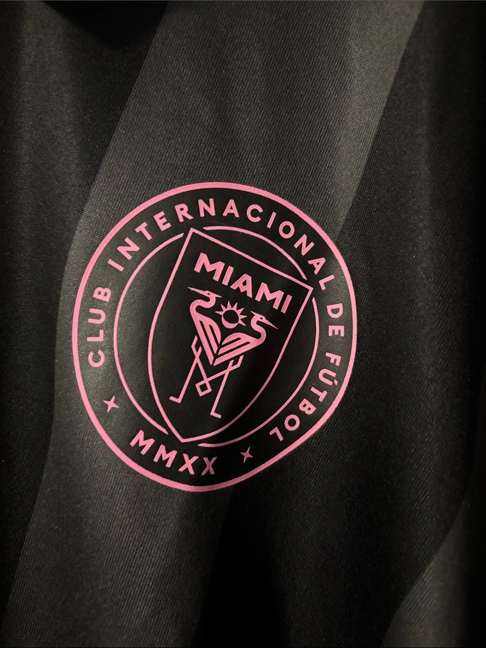 Leo Messi Adidas Men’s Black & Pink Striped Soccer Jersey #10 NWT